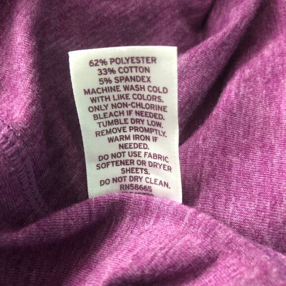 Zella Long Sleeve Scoop Neck Hooded Purple Athletic Top Size S - Picture 9 of 10